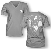 Pachyderm Collection Cross Bar Comfort Colors V-Neck Tee