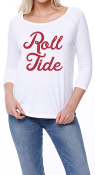 ROLL TIDE Raglan Long Sleeve Tee