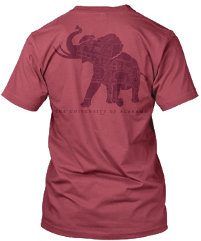 Pachyderm Tuscaloosa Map Crimson Comfort Colors Tee