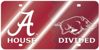 Arkansas House Divided Mirror Car Tag