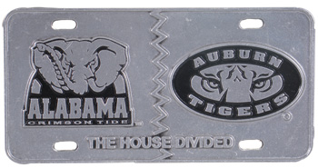 Elephant/Tiger Auburn House Divided Pewter Tag