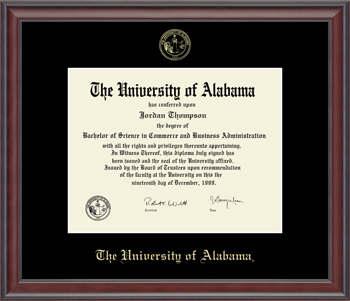 Gold Embossed Diploma Frame in Studio