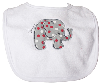 Infant Elephant Multi Colored Polka-Dot Bib