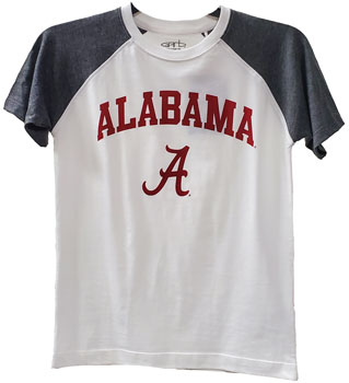 Alabama/Script A Raglan Tee