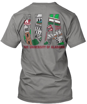 UA filled Campus Scene Tee